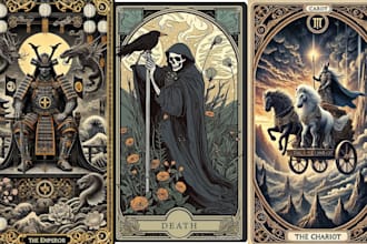 draw custom tarot card design oracle zodiac card playing card game with card box