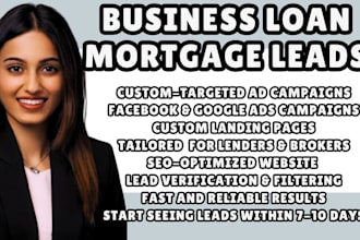 generate business loan leads mortgage lead loan leads via facebook ad google ads