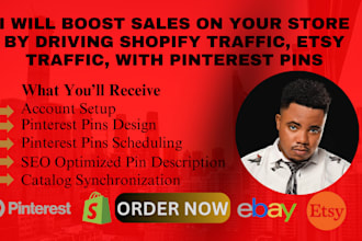 increase shopify sales etsy traffic ebay promotion with pinterest pins design
