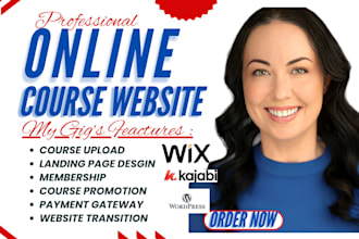 create kajabi online course website course creation sales funnel teachable wix