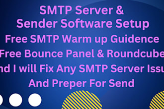 provide you kumomta, powermta, postmark, mailgun and any type of SMTP servers