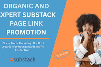do organic promotion for substack page, substack page link to massive audience