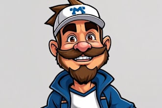 do caricature, portrait mascot, character or cartoon logo