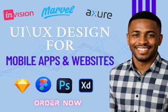 do ui ux prototype, mobile app design, website ux design, figma website design