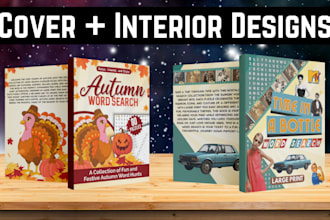 design a professional word search book cover for KDP