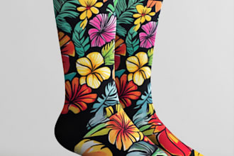 draw unique socks design for your brand