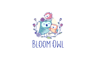 design bloom owl fun trendy personalized children products logo