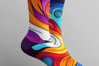 do sublimation all type of unique socks design and pattern