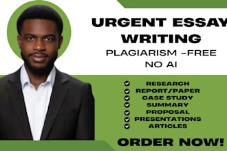 do urgent essay writing as an essay writer, summary writing, case study, report