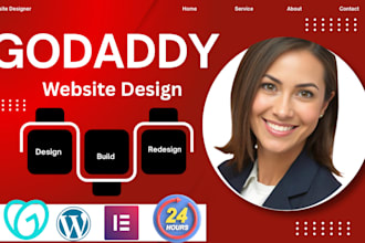 design redesign optimize godaddy website with seo mobile friendly features