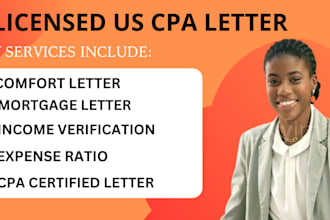 cpa letter mortgage letter, comfort letter, expense ratio, cpa certified letter