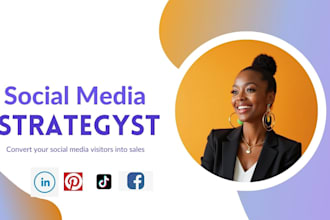 be your social media manager on instagram content, tiktok pinterest and linkedin