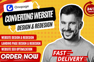 design and redesign one page website landing page on onepage dot io and carrd co