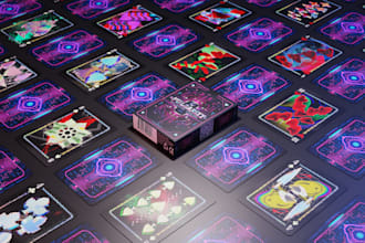 design 54 custom mystical poker card, tarot playing card with box
