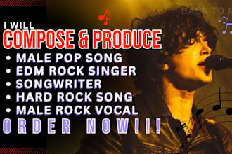 be your UK male pop songs, edm rock singer songwriter, metal vocal