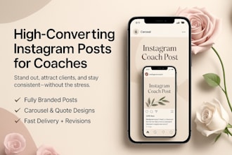 instagram post design for coaches carousels and quotes