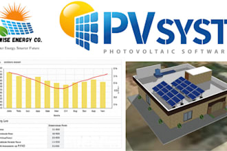 design solar pv system, solar carport, permit set, pe stamp and pvsyst report