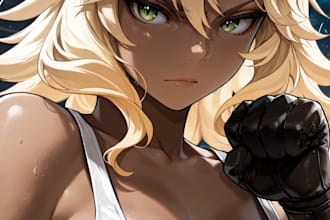 create custom anime style ai art of your ideas, super cheap