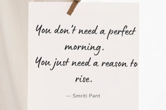 design custom motivational quote posts for instagram, linkedin, or pinterest