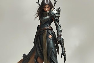 create fantasy, sci fi, character with hyperrealistic style