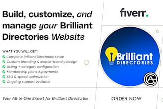 build, customize, and manage your brilliant directories website