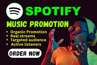 do organic spotify music promotion to 900k real and active audiences