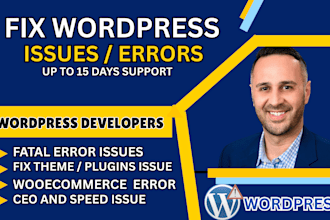 fix wordpress bugs, errors, critical issues, crashes, or malware fast