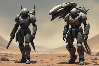 create amazing sci fi, characters, mechs, and creatures
