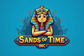 do awesome egyptian mummy mascot logo design