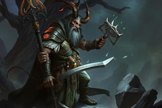 do character art, dnd, and game art