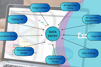 do excel data entry, copy paste, data collection and document convert