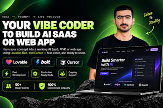 your vibe coder to build ai saas or web app with lovable, cursor or claude