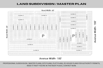 design real estate subdivision plot plan in autocad