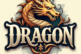 design high quality vintage dragon logo with unlimited revision