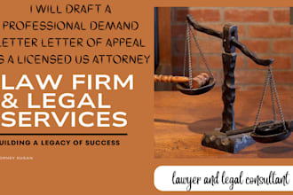 draft a professional demand letter letter of appeal as a licensed US attorney