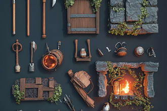 make props and accessories for your game art