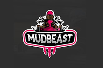 design mud beast line off road go logo