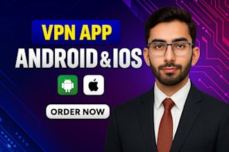 develop a complete VPN mobile app using flutter and firebase for android and ios