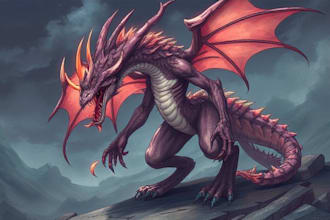 draw fantasy creature art in anime style