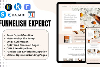 clone funnelish landing page systeme io kajabi gohighlevel click funnel