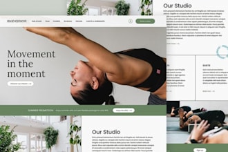 create a yoga, fitness or gym website
