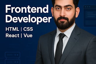 create responsive frontend UI with HTML, CSS, javascript, vue or react