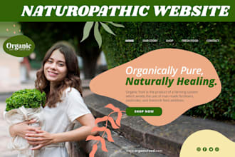 design naturopathic natural health wellness website dietician website