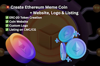 create ethereum meme coin, ethereum meme coin website, meme coin logo,list on it
