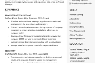 write a modern, professional resume to get you hired