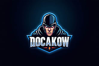 do soldier esport mascot logo with business