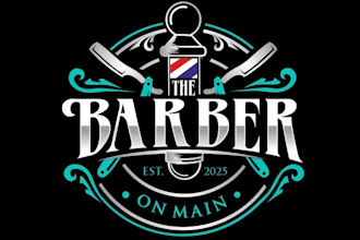 design a unique barber logo for your business