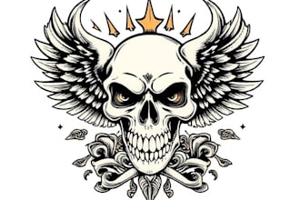 create awesome old school tattoo style design