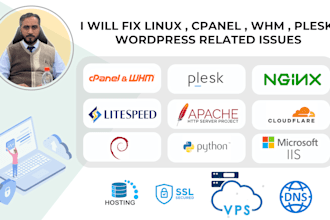 fix cpanel, whm, SMTP, plesk, PHP, smartermail, SSL,vm, dns, email, mysql issues