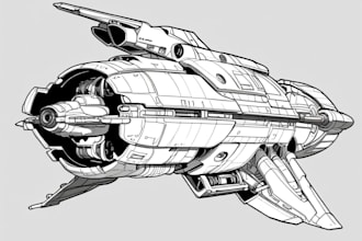 design a spaceship, vehicle illustration and sci fi art